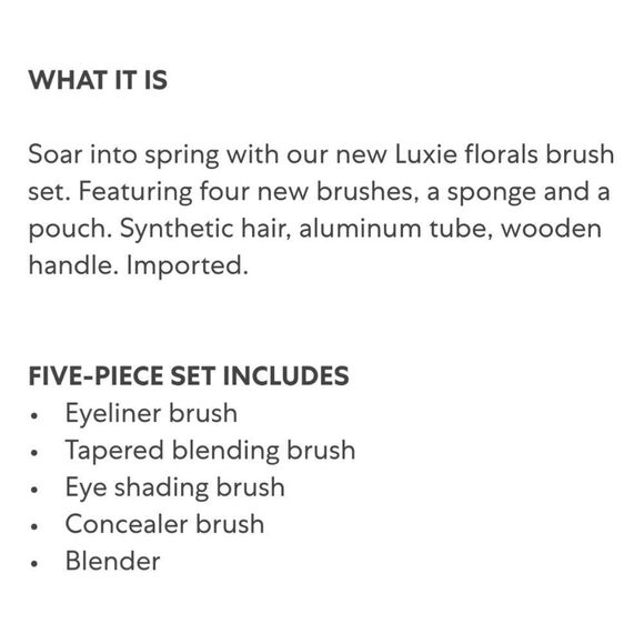 LUXIE Spring Fling 5 Piece Brush set with Case - Picture 4 of 9